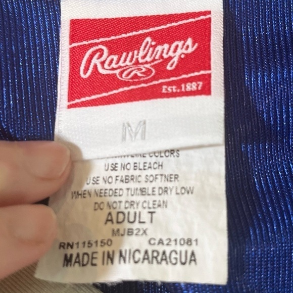 RAWLINGS Blue Warriors Football Shirt Size Medium #34 - Picture 4 of 7